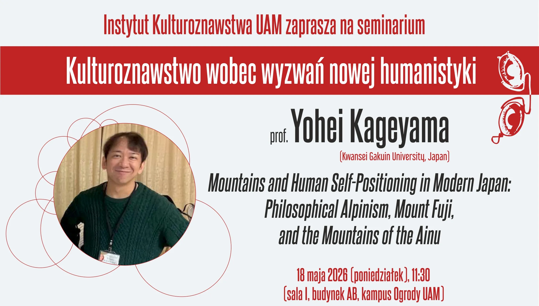 Seminarium IK, 18 maja 2026 11.30 Prof. Yohei Kageyama